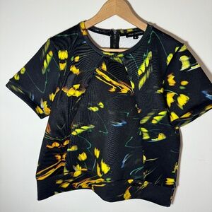 Pink Tartan Graphic Printed Scuba Material Short-Sleeve Shirt (Medium)